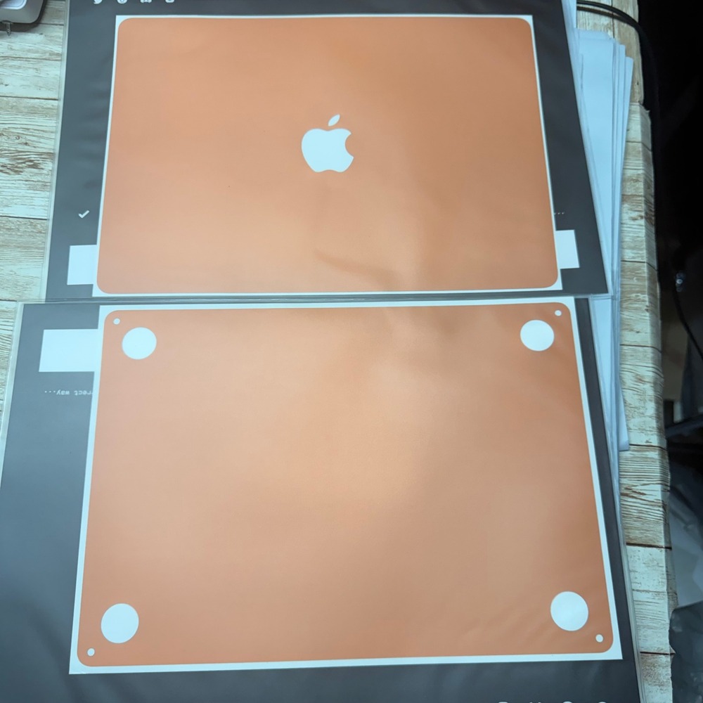 Apple MacBook 13" Skin Set Metallic Orange Vinyl Laptop Decal Cover‎ Protective